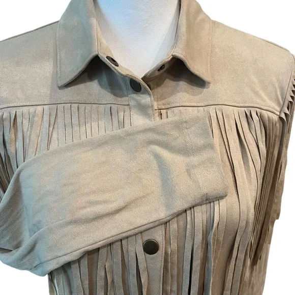 Idyllwind Women's Jonquil Faux Suede Fringe  Shirt Dress Western Cowgirl Tan XS - Picture 10 of 15